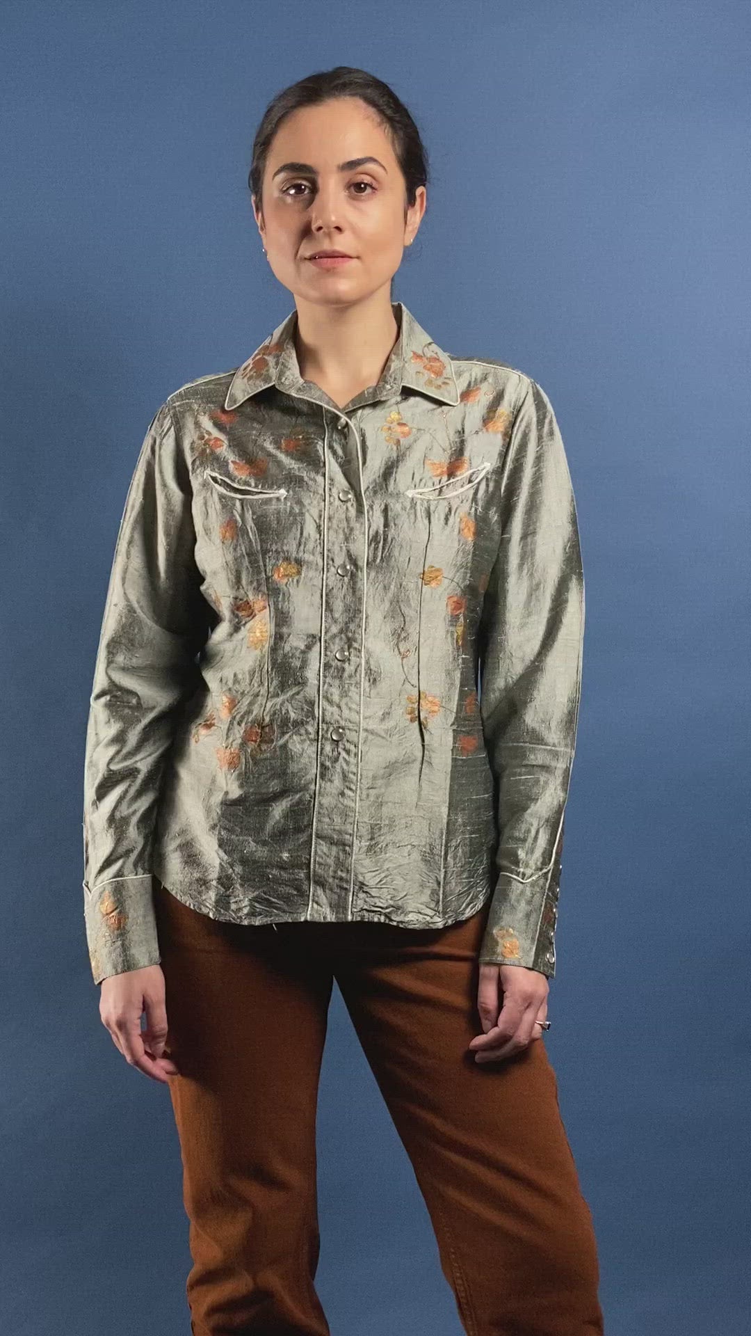 Vintage 1980s Rockmount Ranch Wear Silk Western Shirt