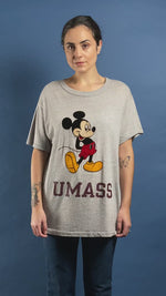 Load and play video in Gallery viewer, Vintage 1970s CHAMPION Mickey Mouse Grey Uni 50/50 T-shirt
