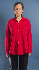 Load and play video in Gallery viewer, Vintage 1960s SANFORISED Red Flannel Shirt
