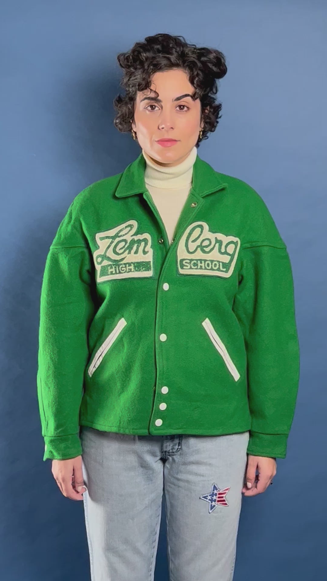 Vintage 1960s Bonwitt of Winnipeg Lemlerg High school Wool Varsity Jacket