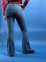 Load image into Gallery viewer, Vintage 1970s Orange Tab LEVI&#39;s Bootcut Jeans
