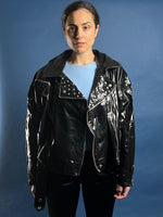 Load image into Gallery viewer, Vintage 1980s Kenn Sporn for Wippette Vinyl Cropped Moto Jacket
