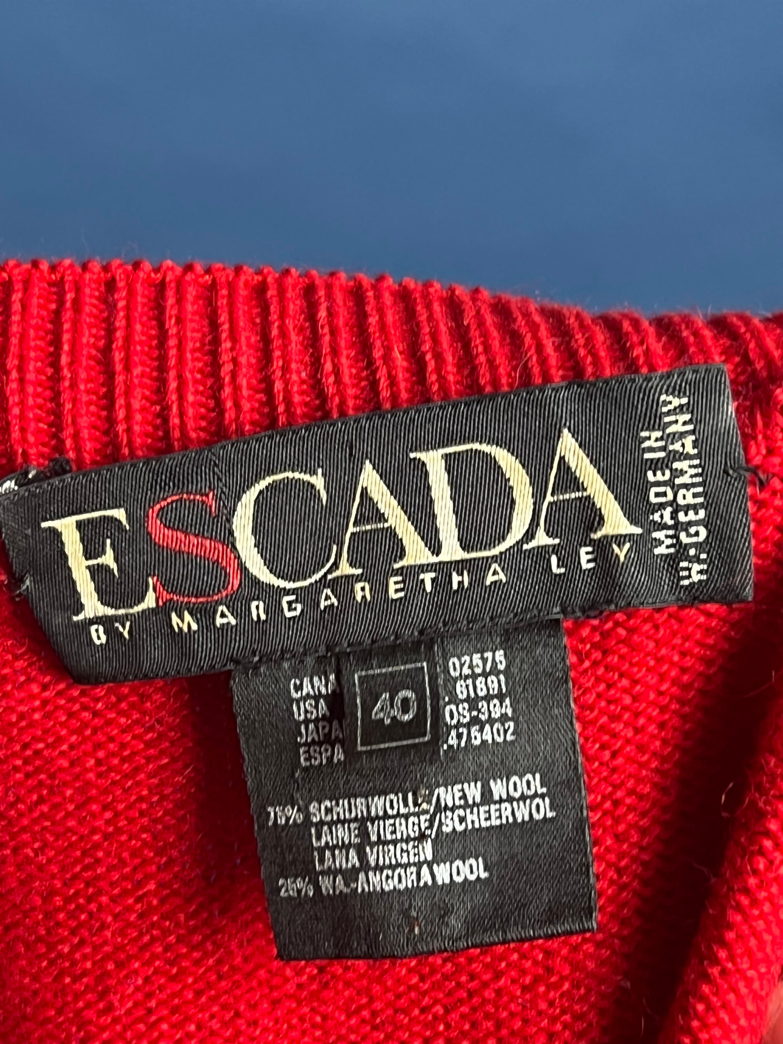 Vintage 1980s ESCADA by MARGARETA LEY Jumper w/ Embroidery