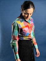 Load image into Gallery viewer, Vintage 1950s HbarC Ranchwear Cotton Plaid Western Shirt
