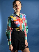 Load image into Gallery viewer, Vintage 1950s HbarC Ranchwear Cotton Plaid Western Shirt
