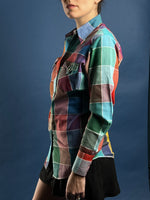 Load image into Gallery viewer, Vintage 1950s HbarC Ranchwear Cotton Plaid Western Shirt
