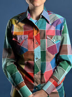 Load image into Gallery viewer, Vintage 1950s HbarC Ranchwear Cotton Plaid Western Shirt
