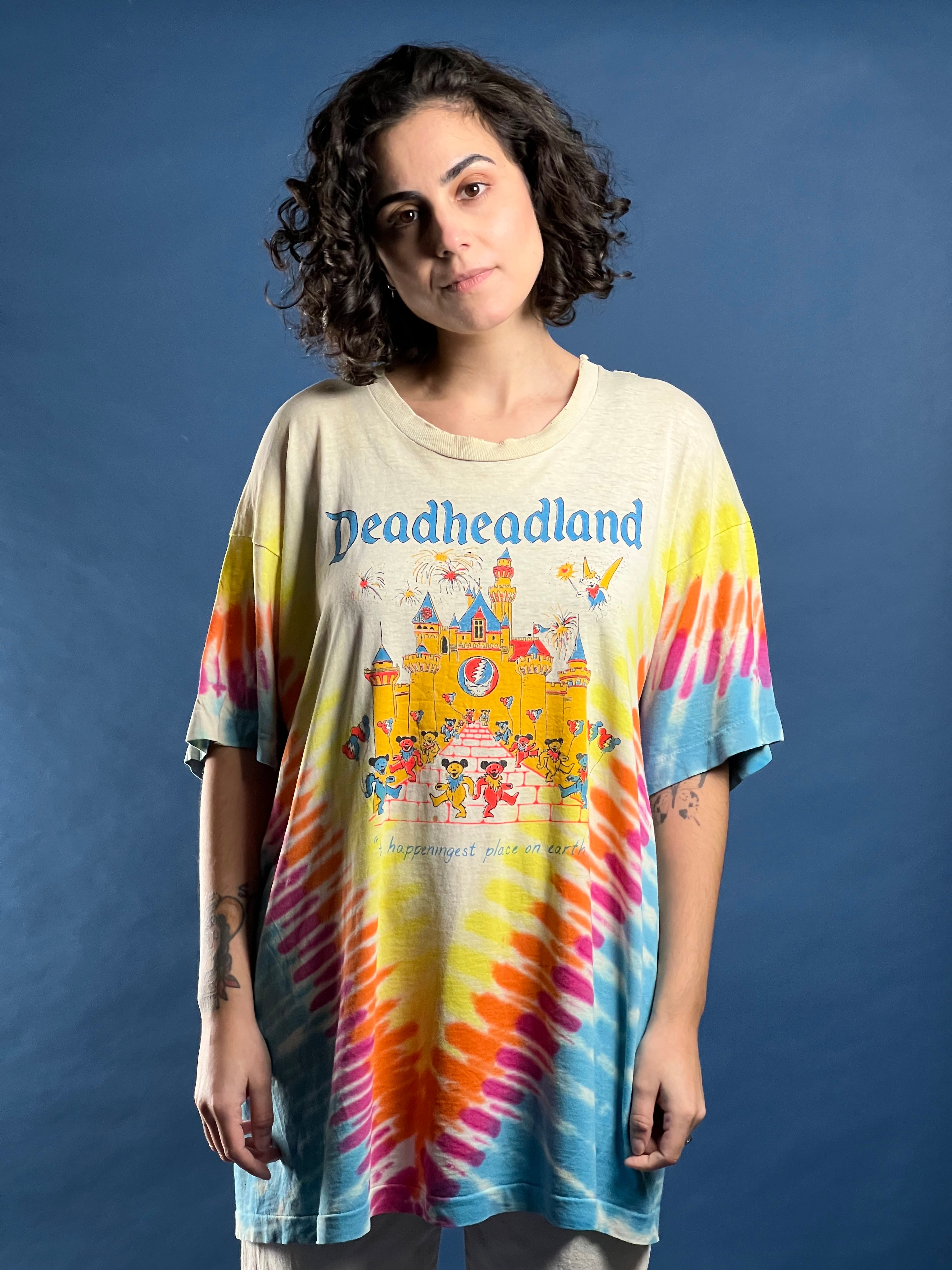 Vintage RARE 1992 Grateful Dead DEADHEADLAND Disneyland Parody T-shirt