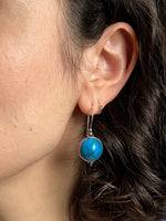 Load image into Gallery viewer, Vintage 1970s Silver &amp; Turquoise Earrings
