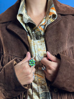 Load image into Gallery viewer, Vintage 1970s Suede Western Fringe Coat
