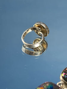 Vintage 1970s Mexican Glass work Bracelet & Ring Set