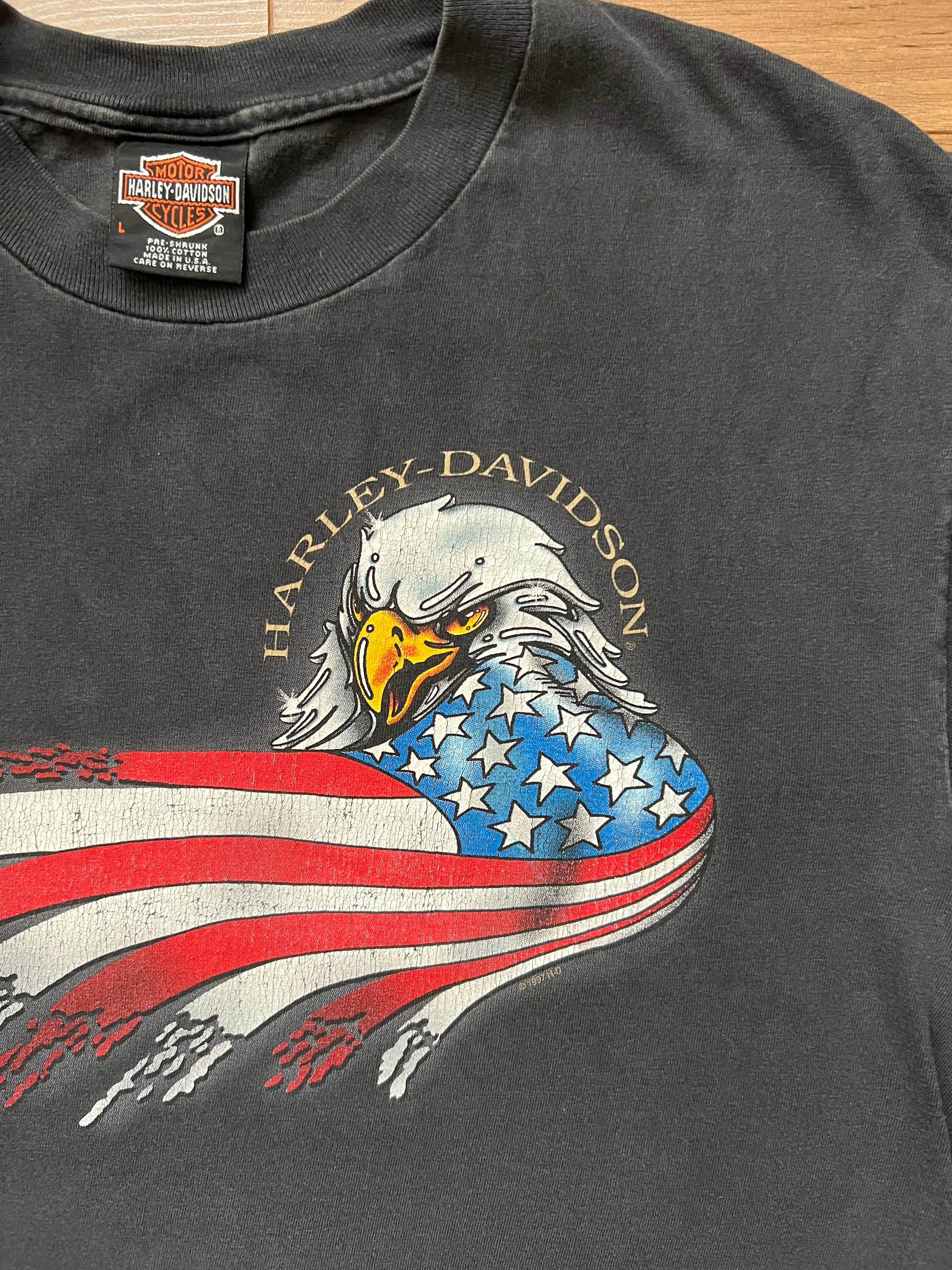 Vintage 1997 Harley Davidson T-shirt w/ Eagle Illustration