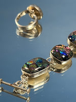 Load image into Gallery viewer, Vintage 1970s Mexican Glass work Bracelet &amp; Ring Set
