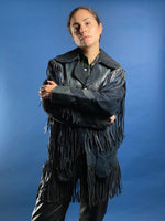 Load image into Gallery viewer, Vintage 1980s Suede Leather Western Jacket with Fringe
