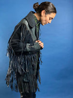 Load image into Gallery viewer, Vintage 1980s Suede Leather Western Jacket with Fringe
