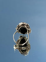 Load image into Gallery viewer, Vintage Silver Native American Onyx Ring
