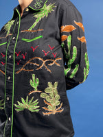 Load image into Gallery viewer, Vintage 1960s Rockmount Western Shirt w/ Embroidered Western Scenes
