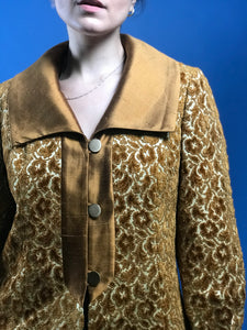 Vintage 1960s Lilli Ann Brocade Penny Lane Coat