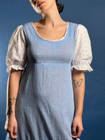 Load image into Gallery viewer, Vintage 1970s Prairie Gingham Maxi Summer Dress
