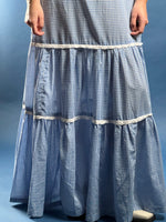 Load image into Gallery viewer, Vintage 1970s Prairie Gingham Maxi Summer Dress
