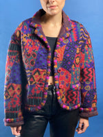 Load image into Gallery viewer, Vintage 1980s MISSONI Wool Abstract Pattern Jacket
