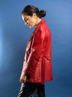 Load image into Gallery viewer, Vintage 1970s Red Leather Mod Jacket
