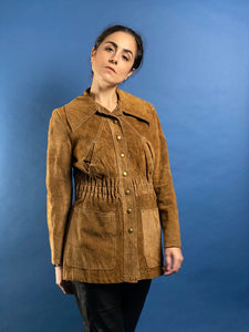 Vintage 1960s Sears Suede Leather Mod Jacket