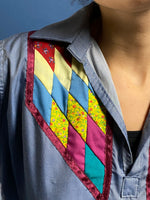 Load image into Gallery viewer, Vintage 1970s Woodstock Chambray Shirt w/ Patchwork
