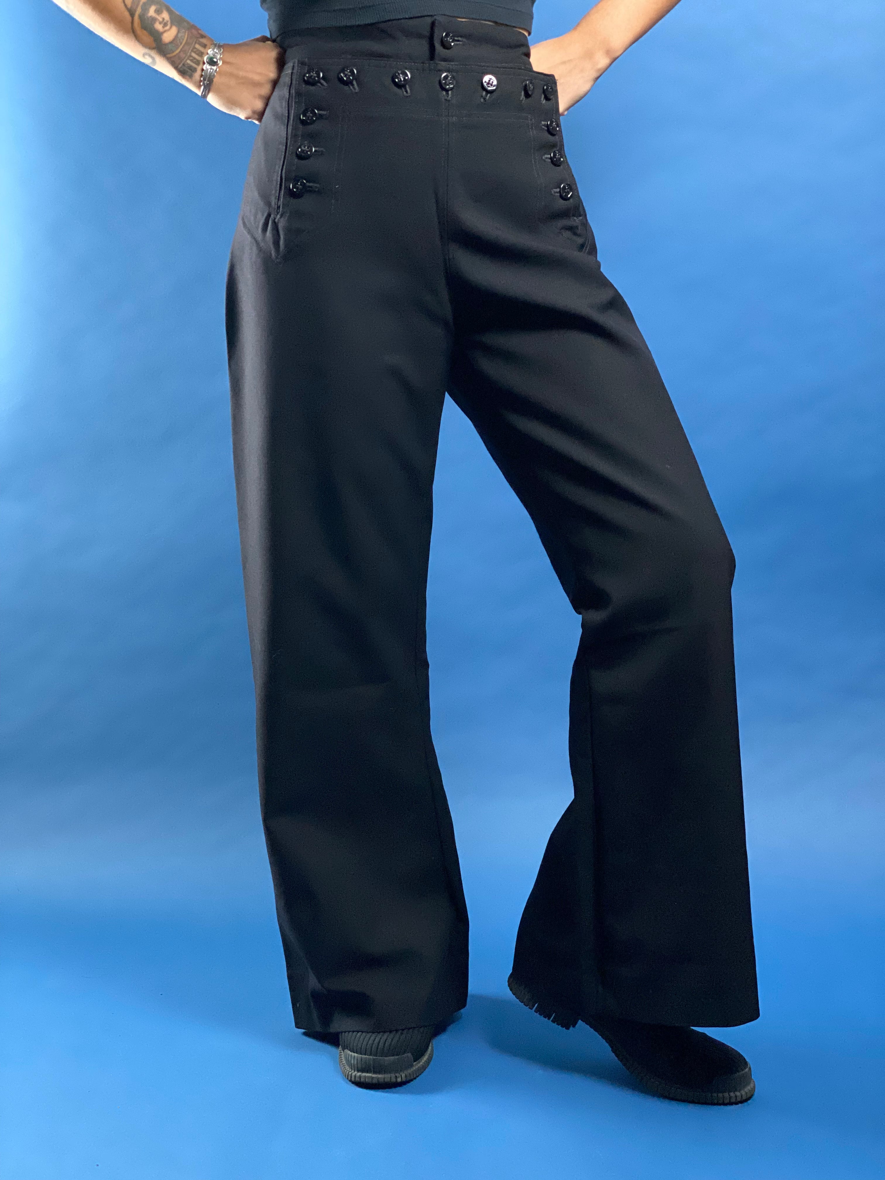 Vintage 1970s US Navy Uniform Trousers