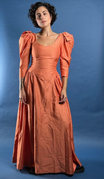 Load image into Gallery viewer, Vintage 1980s Organza Coral Maxi Dress
