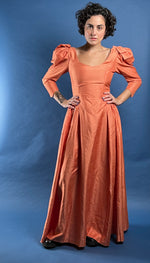 Load image into Gallery viewer, Vintage 1980s Organza Coral Maxi Dress

