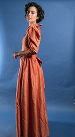 Load image into Gallery viewer, Vintage 1980s Organza Coral Maxi Dress
