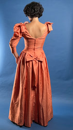 Load image into Gallery viewer, Vintage 1980s Organza Coral Maxi Dress

