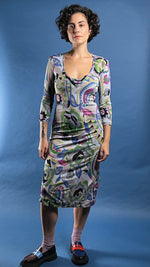 Load image into Gallery viewer, Vintage 1990s ETRO Floral Midi Satin Dress
