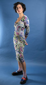 Load image into Gallery viewer, Vintage 1990s ETRO Floral Midi Satin Dress
