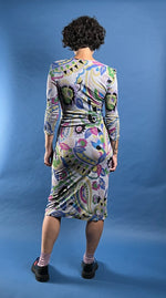 Load image into Gallery viewer, Vintage 1990s ETRO Floral Midi Satin Dress
