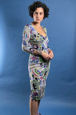 Load image into Gallery viewer, Vintage 1990s ETRO Floral Midi Satin Dress
