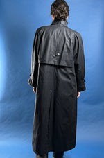 Load image into Gallery viewer, Vintage 1980s Black London Fog Trench Coat
