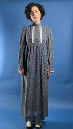 Load image into Gallery viewer, Vintage 1970s Marion Donaldson Prairie Cottage Core Maxi Floral Dress
