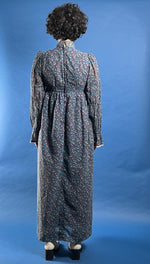 Load image into Gallery viewer, Vintage 1970s Marion Donaldson Prairie Cottage Core Maxi Floral Dress

