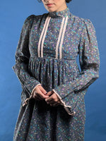 Load image into Gallery viewer, Vintage 1970s Marion Donaldson Prairie Cottage Core Maxi Floral Dress
