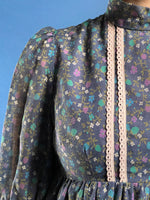 Load image into Gallery viewer, Vintage 1970s Marion Donaldson Prairie Cottage Core Maxi Floral Dress
