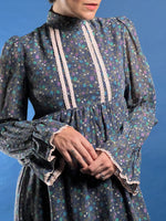 Load image into Gallery viewer, Vintage 1970s Marion Donaldson Prairie Cottage Core Maxi Floral Dress
