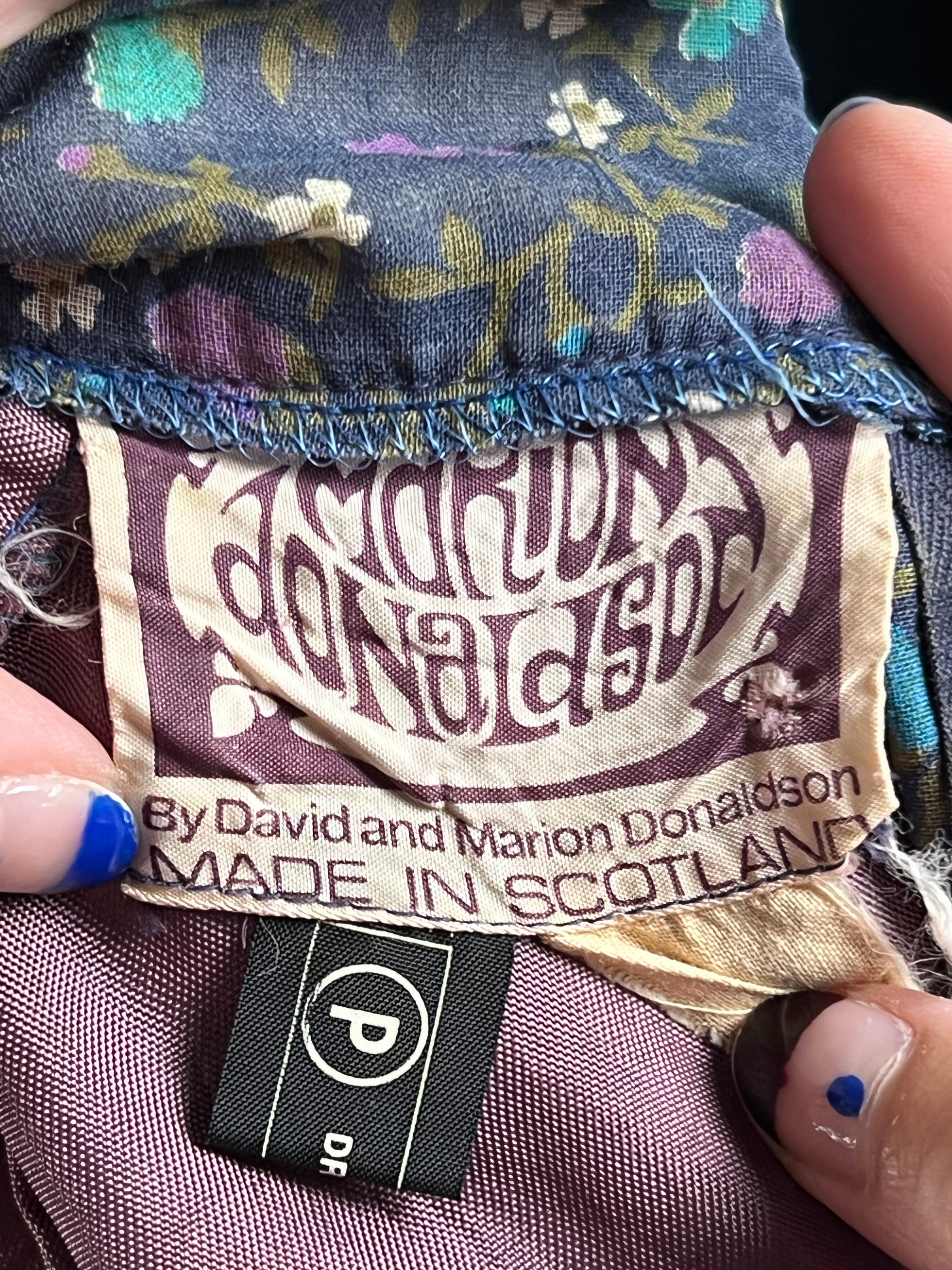 Vintage 1970s Marion Donaldson Prairie Cottage Core Maxi Floral Dress