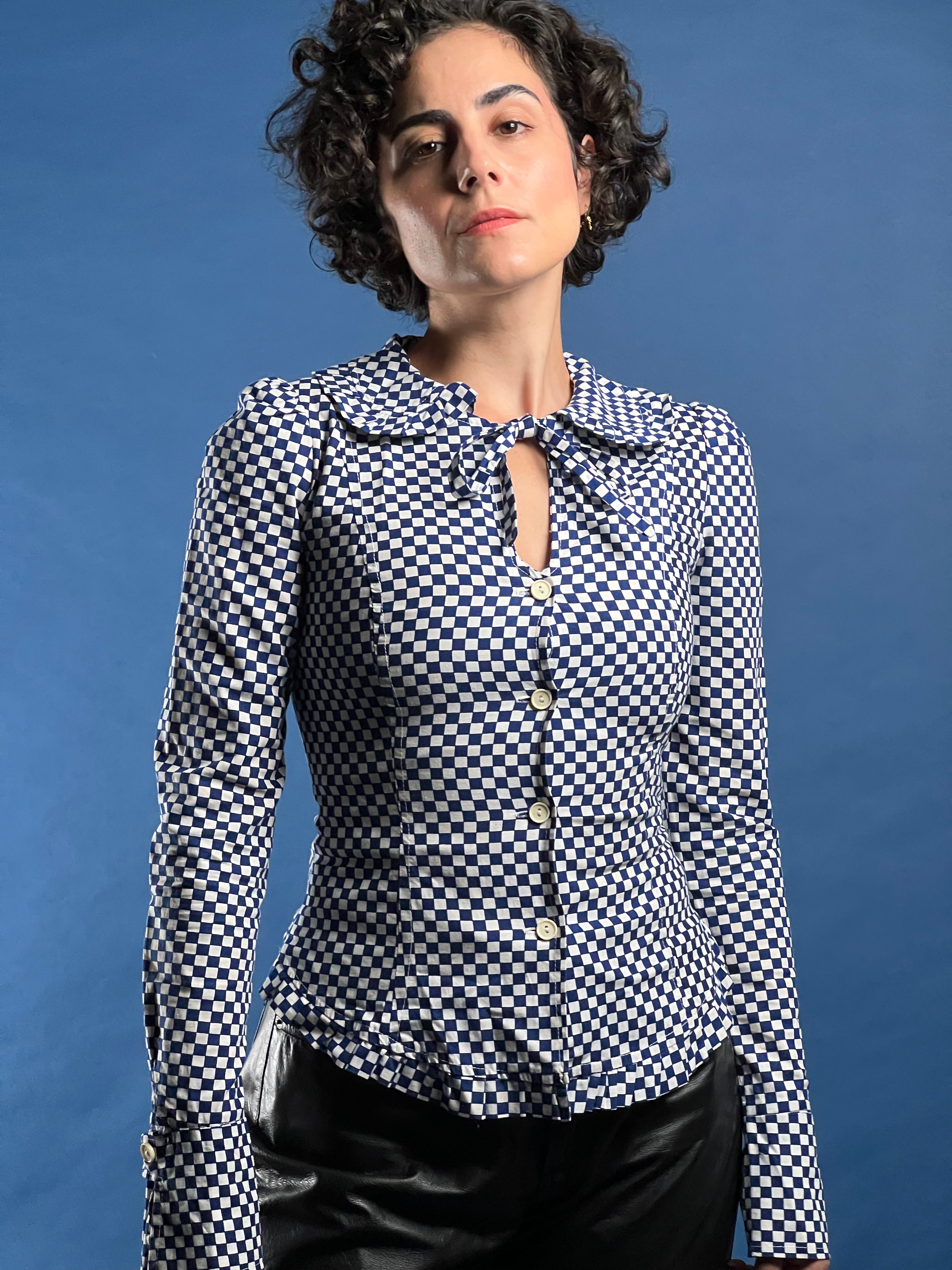 Vintage 1960s Mod Style Check Shirt