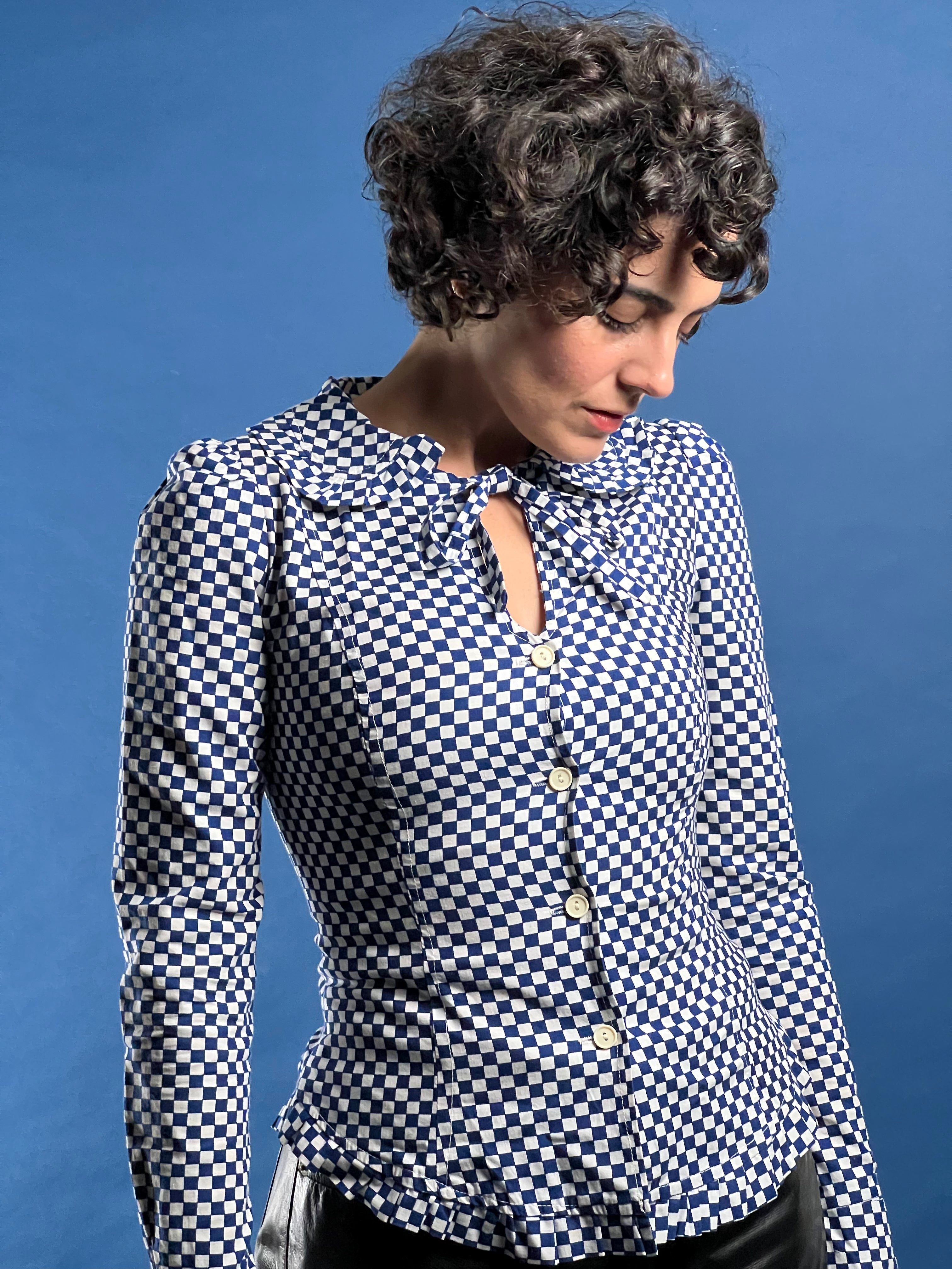 Vintage 1960s Mod Style Check Shirt