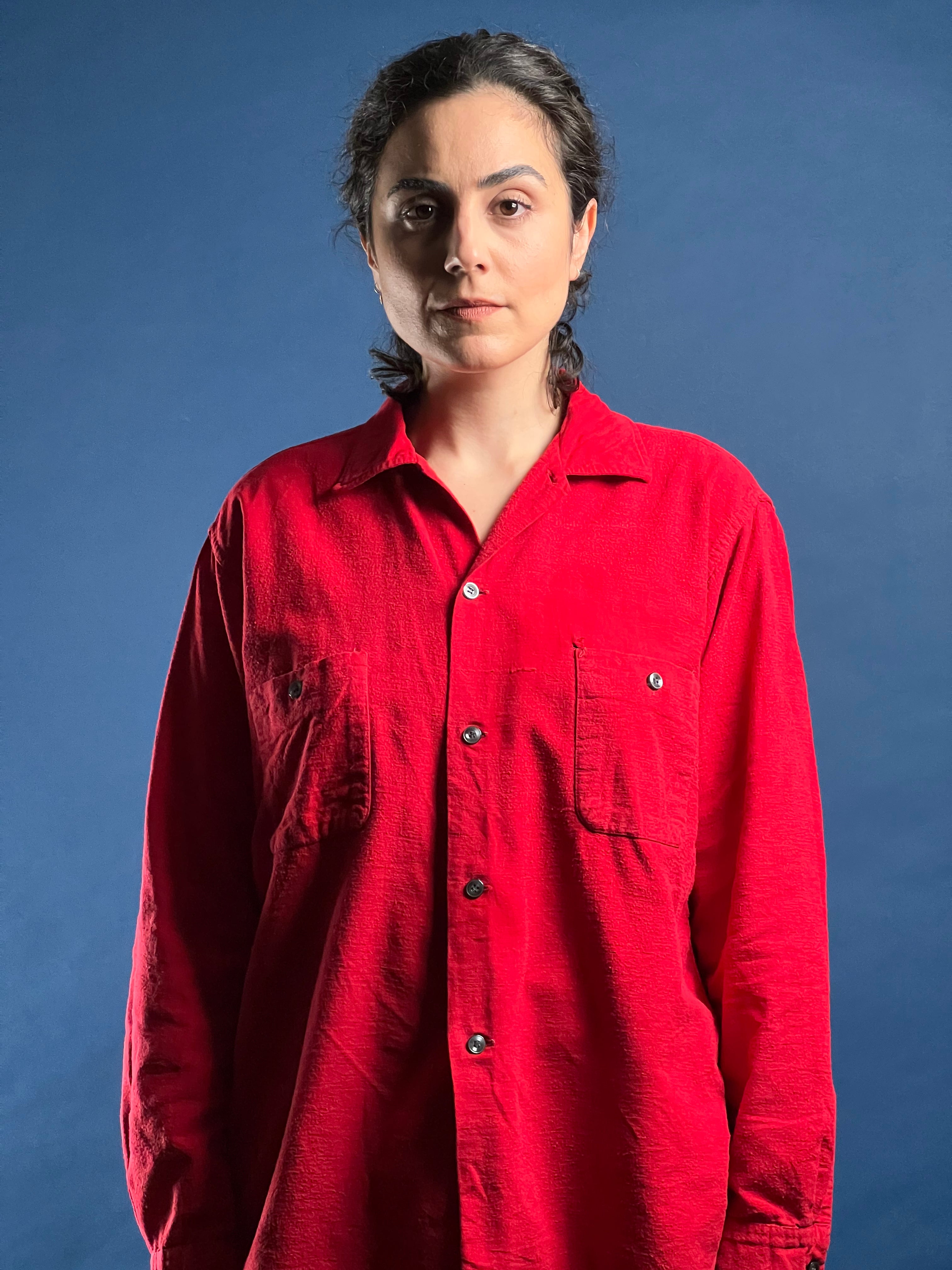 Vintage 1960s SANFORISED Red Flannel Shirt