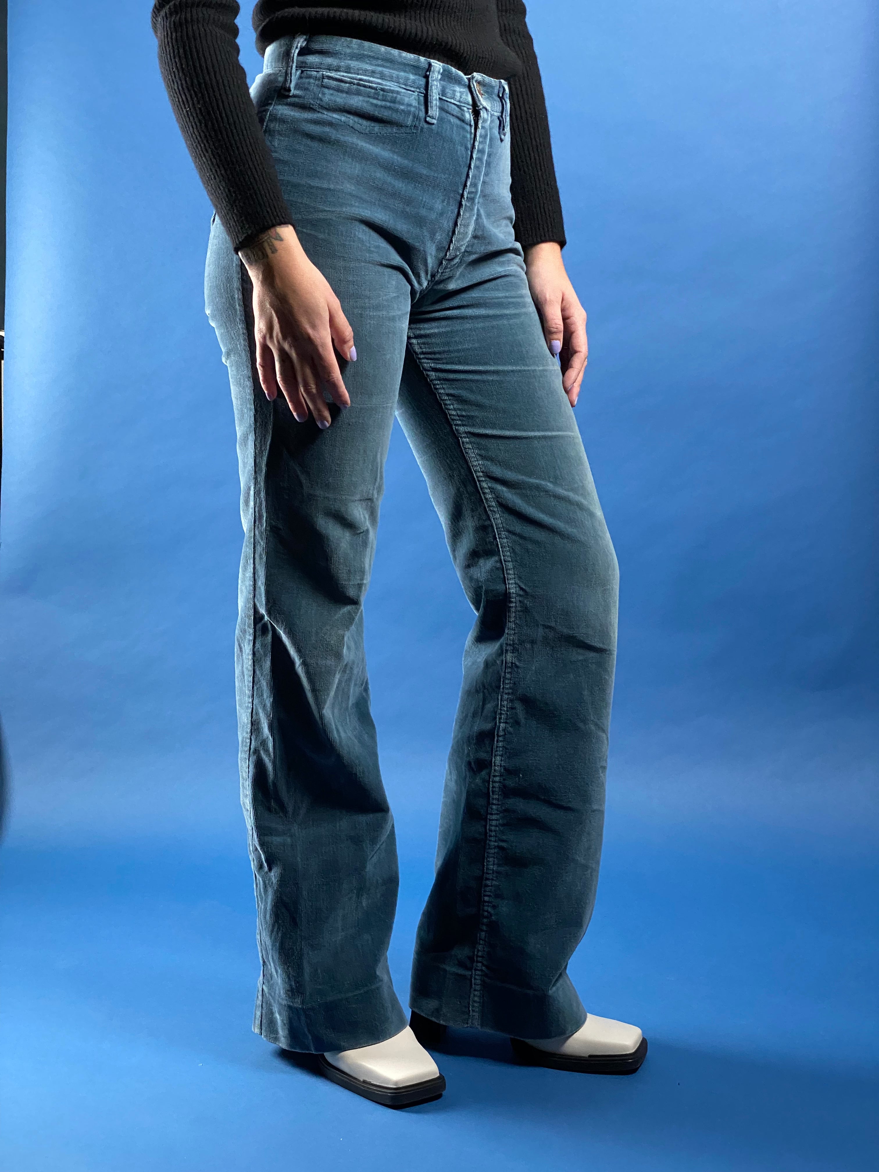 Vintage 1970s Corduroy Flare Trousers