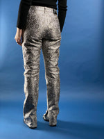 Load image into Gallery viewer, Vintage 1990s Gianfranco Ferré Silver Metallic Brocade Trousers
