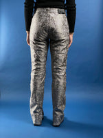 Load image into Gallery viewer, Vintage 1990s Gianfranco Ferré Silver Metallic Brocade Trousers
